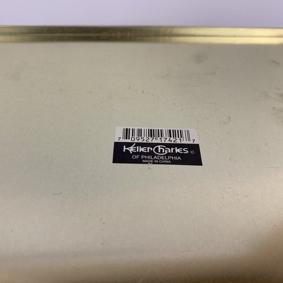 Vintage Tabby Kittens Cats in Flower Pots Picket Fence Collectible Tin 6"x7.5" - Picture 13 of 16